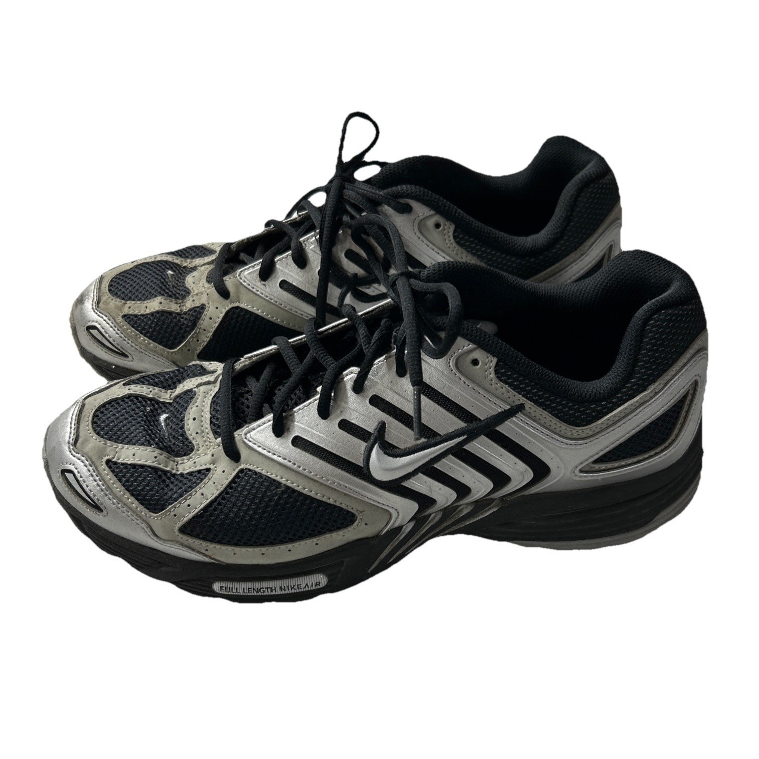 Nike Air Pegasus Shoes 115 Mens Silver Black